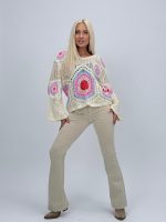 Bluză croșetată cu decolteu în V - imagine 4