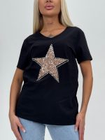 Tricou din bumbac accesorizat cu paiete și ștrasuri - imagine 6