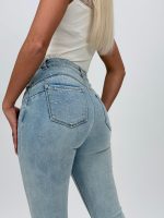 Jeans | Blug slim fit cu push-up și ștrasuri - imagine 4