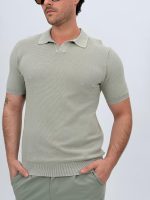 Tricou polo din jerse cu model 3D - imagine 9