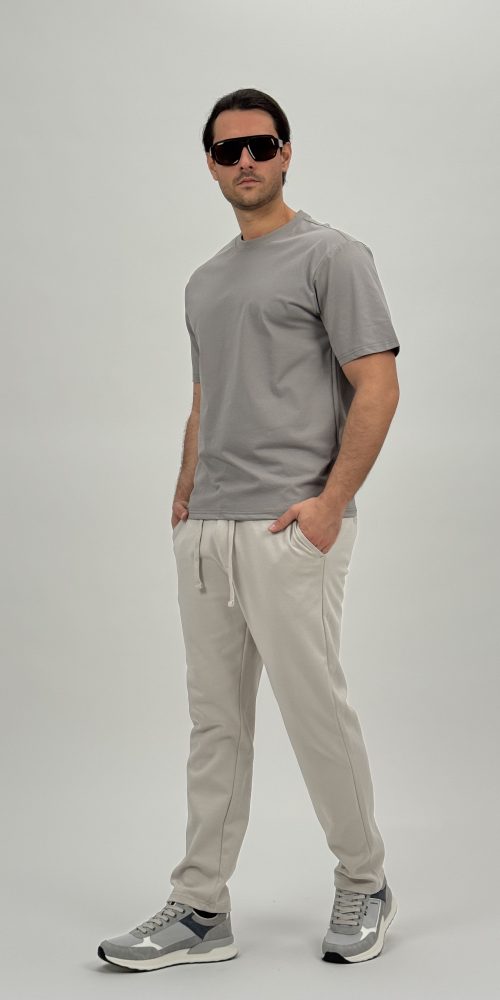 Pantalon din bumbac cu șnur