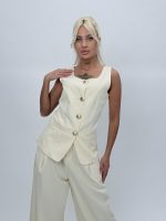 Set vestă și pantalon cu butoni aurii - imagine 5