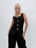 Set vestă și pantalon cu butoni aurii - imagine 16