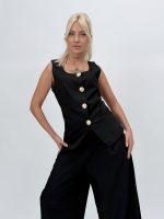 Set vestă și pantalon cu butoni aurii - imagine 17