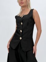 Set vestă și pantalon cu butoni aurii - imagine 18