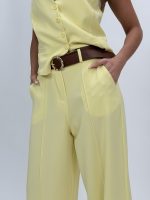 Pantalon wide leg cu curea - imagine 21