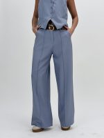 Pantalon wide leg cu curea - imagine 14