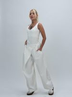 Pantalon baggy cu dungi - imagine 2