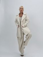 Jachetă trench cu nasturi - imagine 2