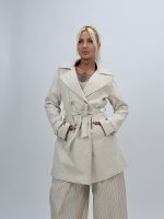 Jachetă trench cu nasturi - imagine 3