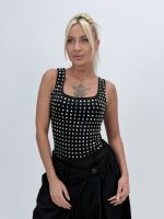 Body din lycra cu ștrasuri