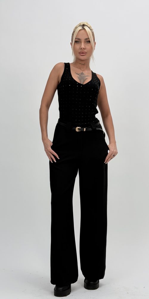 Pantalon office wide leg