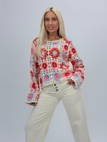 Bluză croșetată cu decolteu la baza gâtului - imagine 10