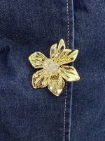 Set din denim vestă cu butoni și pantalon - imagine 6