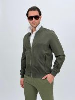 Jachetă bomber cu aspect de piele întoarsă - imagine 15