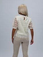 Bluză brodată cu mânecă scurtă - imagine 4