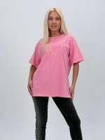 Tricou din bumbac oversized cu ștrasuri - imagine 6