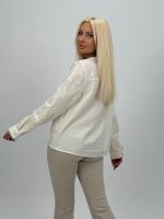 Cămașă din bumbac cu broderie și paiete - imagine 4