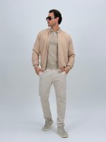 Jachetă bomber cu aspect de piele întoarsă - imagine 13