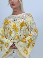 Bluză croșetată cu mâneci tip clopot - imagine 13