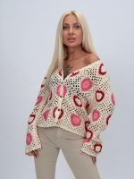 Cardigan croșetat cu model - imagine 15