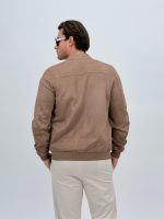 Jachetă bomber cu aspect de piele întoarsă - imagine 5