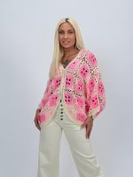 Cardigan raglan croșetat