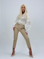 Pantalon slim th basic cu curea - imagine 7