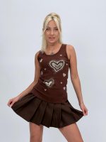 Maiou din bumbac cu perle și ștrasuri - imagine 14