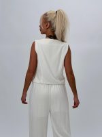 Set vestă și pantalon din in - imagine 9