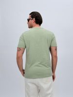 Tricou din in cu guler tunică - imagine 14