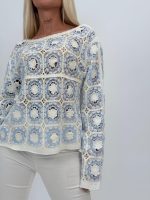 Bluză croșetată cu mâneci clopot - imagine 7