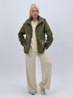 Jachetă din fâș cu fermoar și glugă detașabilă - imagine 16