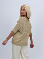 Bluză din tricot bărcuță cu lurex - imagine 4