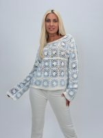 Bluză croșetată cu mâneci clopot - imagine 5