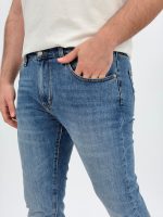 Jeans slim fit albastru - imagine 4