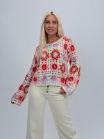 Bluză croșetată cu decolteu la baza gâtului - imagine 9