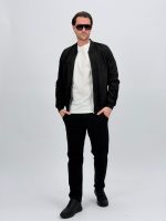 Jachetă bomber cu aspect de piele întoarsă - imagine 23