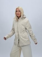 Jachetă din fâș cu fermoar și glugă detașabilă - imagine 5