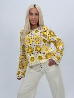 Bluză croșetată cu decolteu la baza gâtului - imagine 2