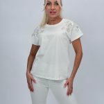 Tricou raglan din bumbac accesorizat