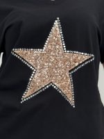 Tricou din bumbac accesorizat cu paiete și ștrasuri - imagine 7