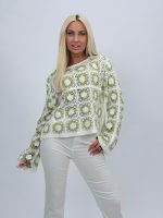 Bluză croșetată cu mâneci clopot - imagine 13