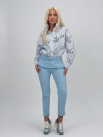 Pantalon slim th basic cu curea - imagine 2