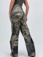 Jeans | Blug Wide leg imprimat - imagine 6