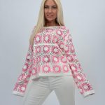 Bluză croșetată cu mâneci clopot