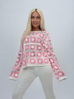 Bluză croșetată cu mâneci clopot