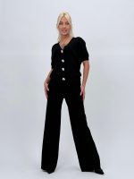 Set din tricot cardigan cu mânecă scurtă și pantalon - imagine 23