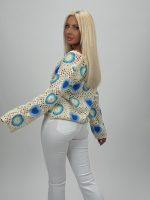 Cardigan croșetat cu model - imagine 3