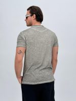 Tricou din in cu guler tunică și 4 nasturi - imagine 9